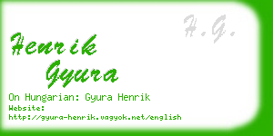 henrik gyura business card